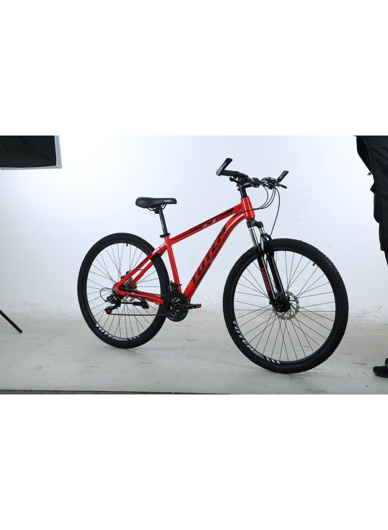 Totem Fitness 29” Mountain Bike – Aluminum Frame, Shimano 21-Speed, Front Suspension
